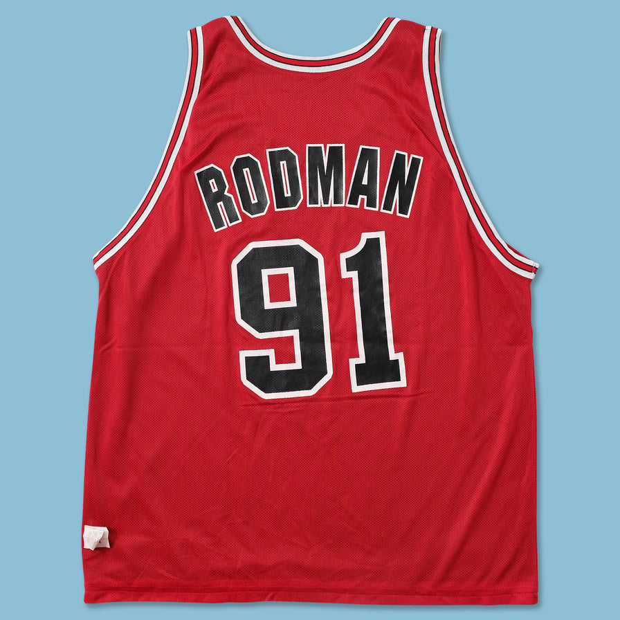 Vintage Champion Chicago Bulls Rodman Jersey Large 