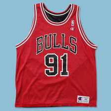 Vintage Champion Chicago Bulls Rodman Jersey Large 