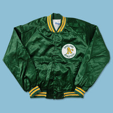 Vintage Chalkline Oakland Athletics Satin Bomber Jacket Large 
