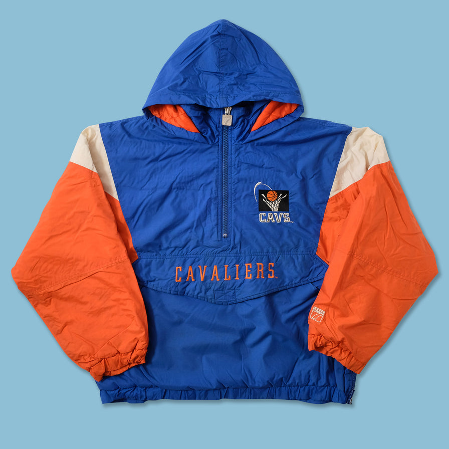 Vintage NBA 90s Cleveland Cavs Starter 1/4 Zip Pullover Jacket Parka Size  XL