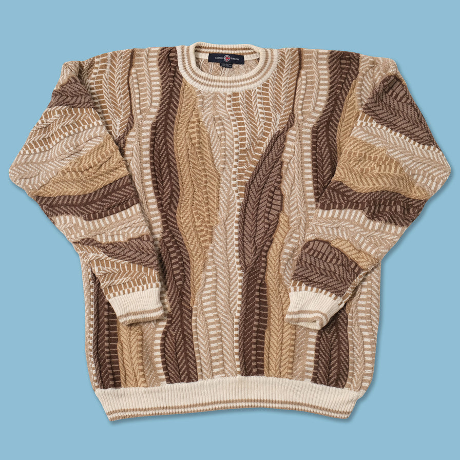 Vintage Coogi Style Knit Sweater Large 