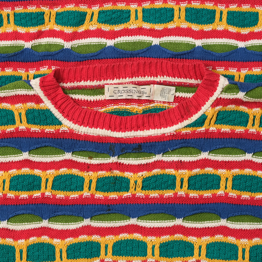 Vintage Coogi Style Knit Sweater XLarge 