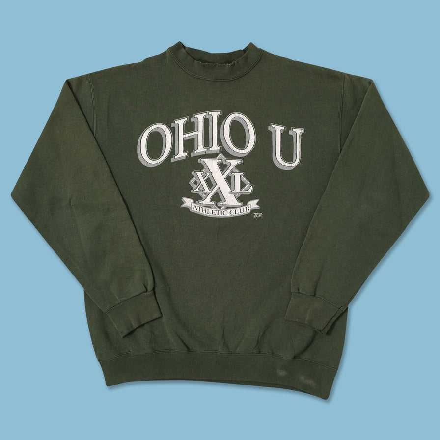 Vintage Ohio U Athletic Club Sweater Medium 
