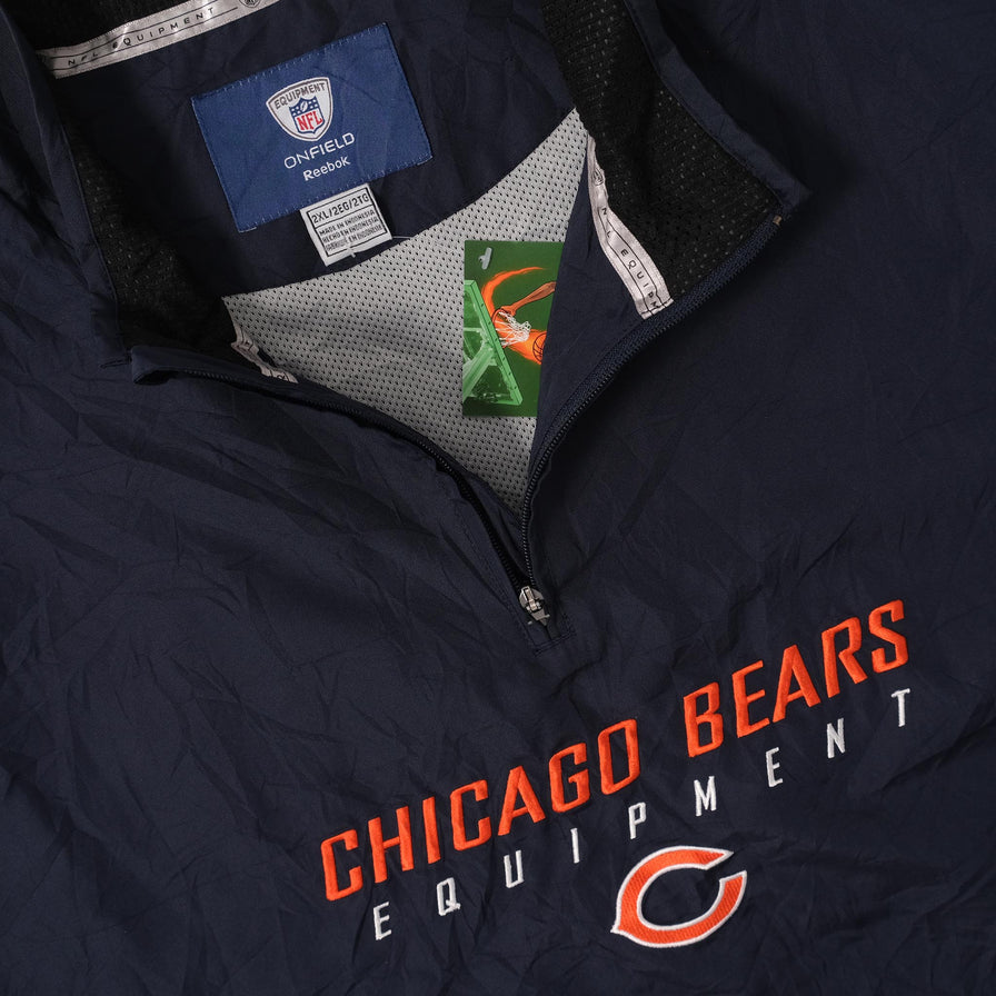 Vintage Reebok Chicago Bears Q-Zip Windbreaker XXLarge 