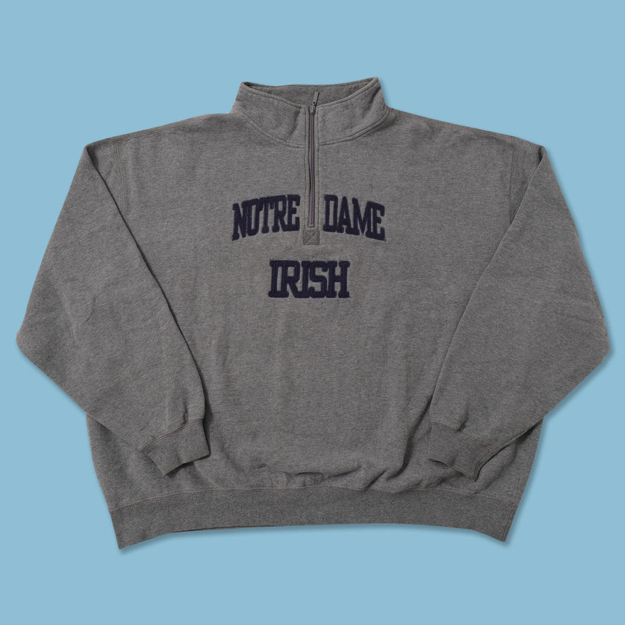 Vintage Notre Dame Q-Zip Sweater XXLarge 