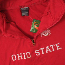 Vintage Ohio State Buckeyes Q-Zip Sweater XLarge 