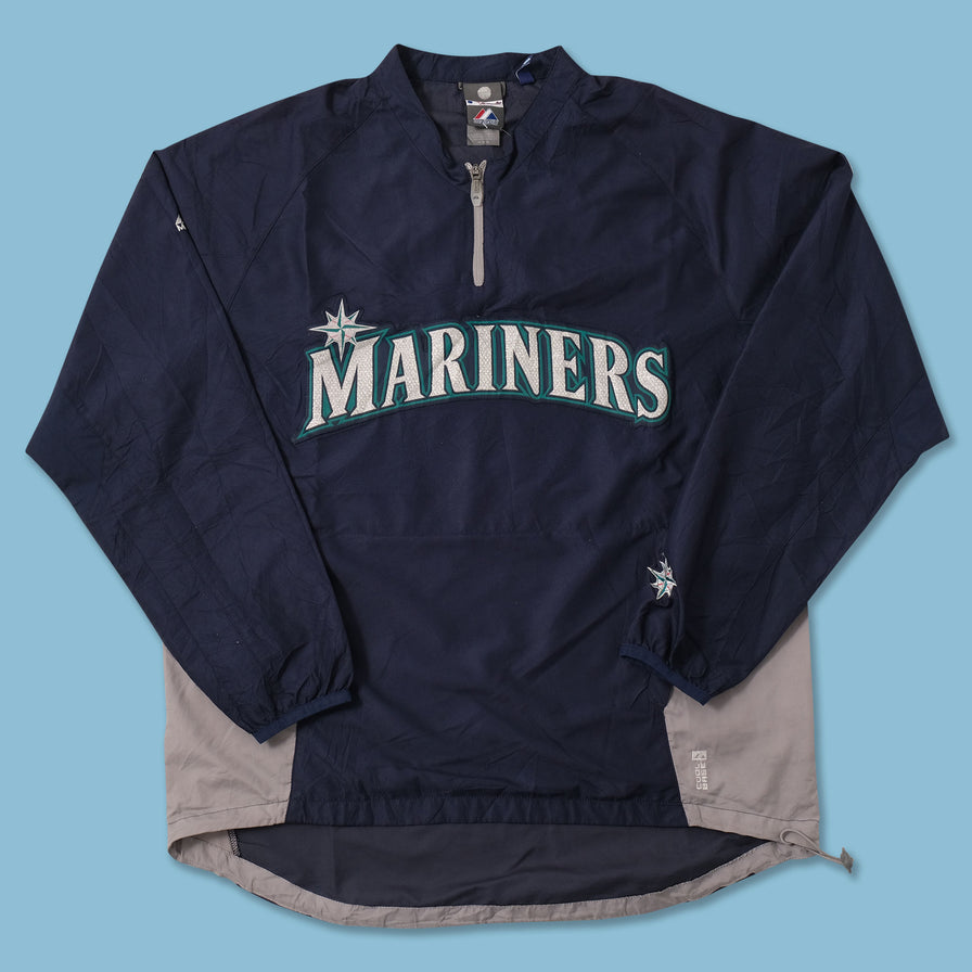 Vintage Seattle Mariners Q-Zip Windbreaker Large 