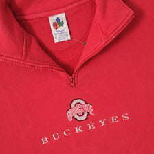 Vintage Ohio State Buckeyes Q-Zip Sweater XLarge 