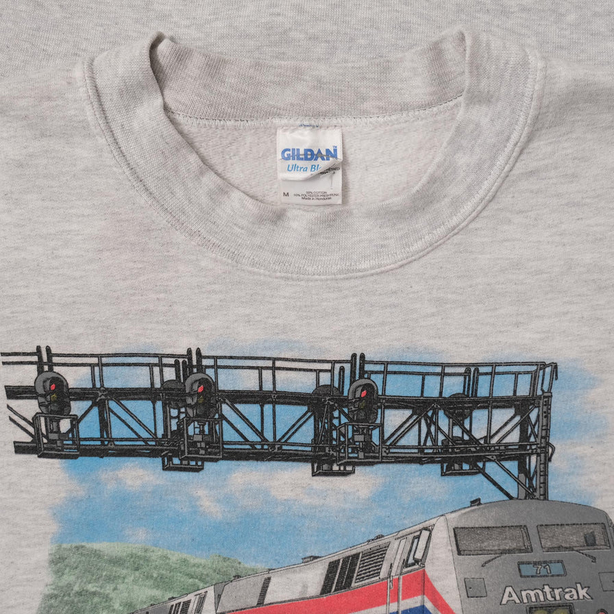 Vintage Amtrak Train Sweater Medium 