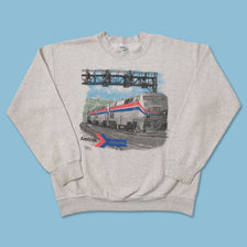 Vintage Amtrak Train Sweater Medium 