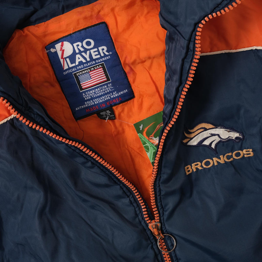 Vintage Pro Player Denver Broncos Padded Jacket Small 
