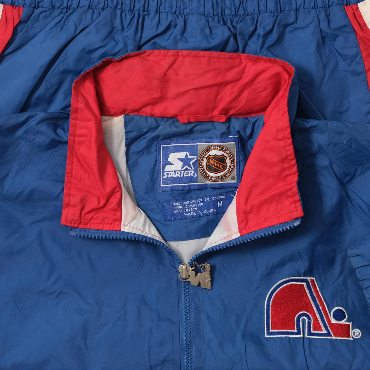 Vintage Starter Quebec Nordiques Light Jacket Medium Double Double