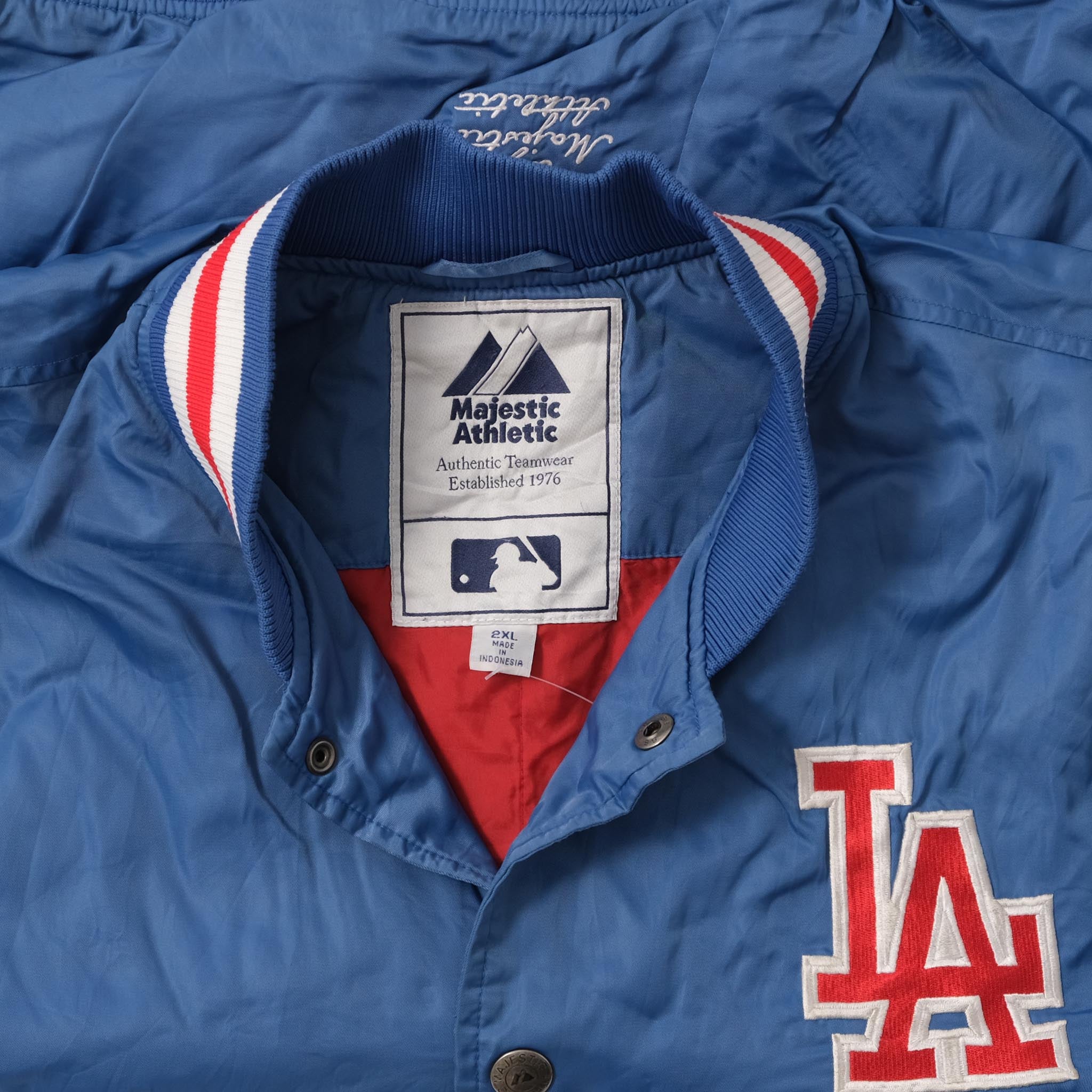 2000's LA DODGERS MAJESTIC COOPERSTOWN COLLECTION TRACK JACKET XL