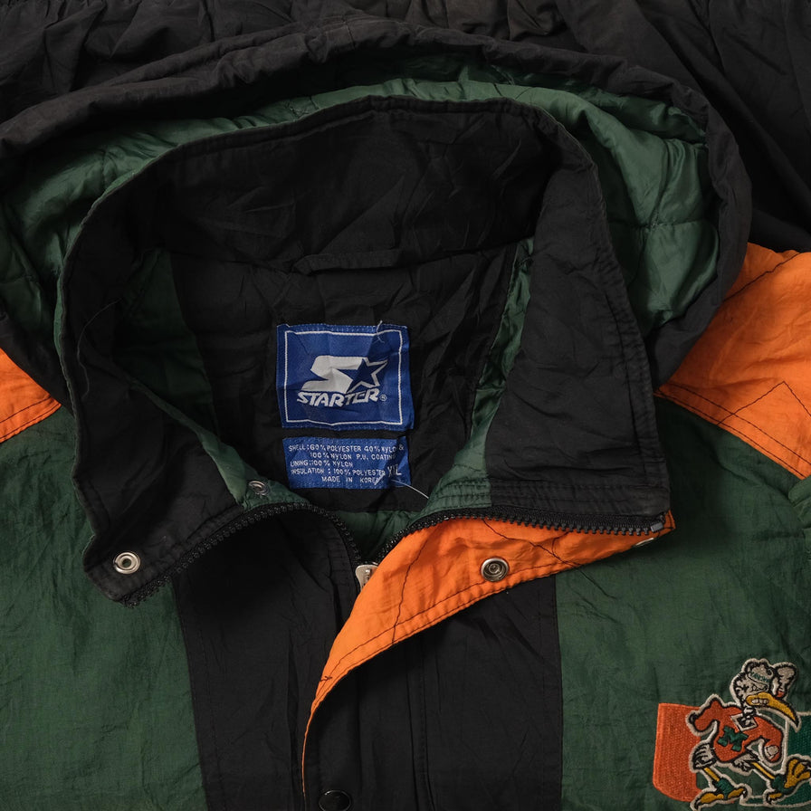 Vintage Starter Miami Hurricanes Padded Jacket XXL 