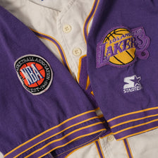 Vintage Starter Los Angeles Lakers Baseball Jersey XLarge 