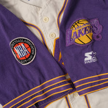 Vintage Starter Los Angeles Lakers Baseball Jersey XLarge