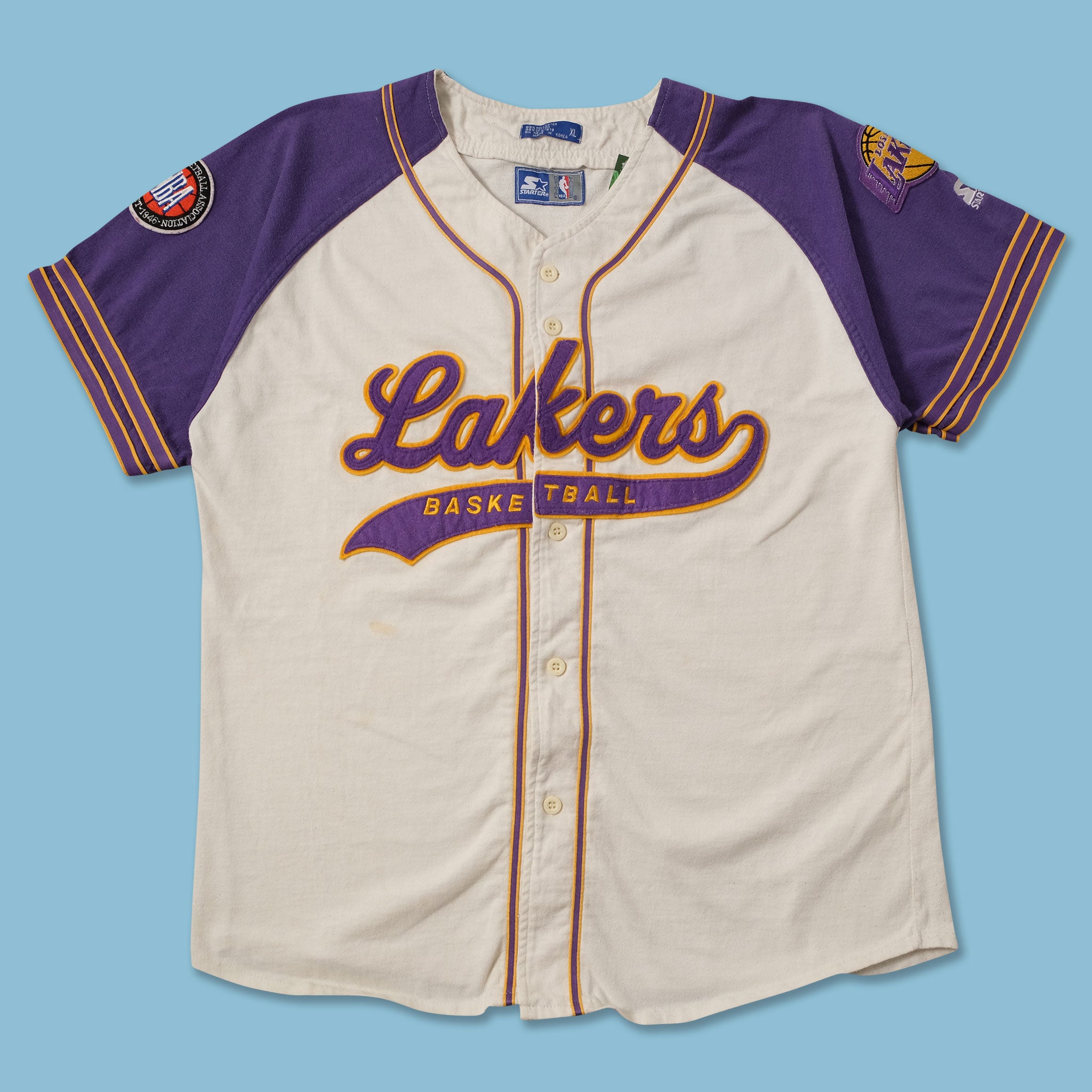 Vintage Starter Los Angeles Lakers Baseball Jersey XLarge ...