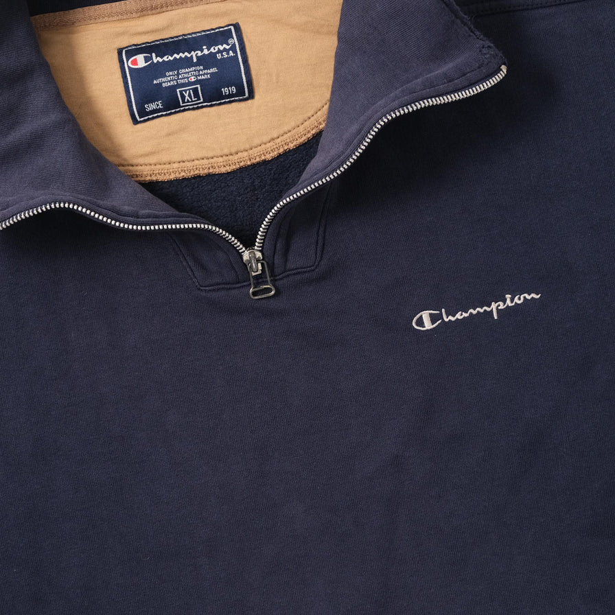 Vintage Champion Q-Zip Sweater XLarge 