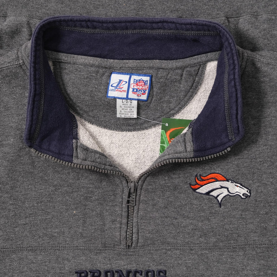 Vintage Denver Broncos Q-Zip Sweater Medium 