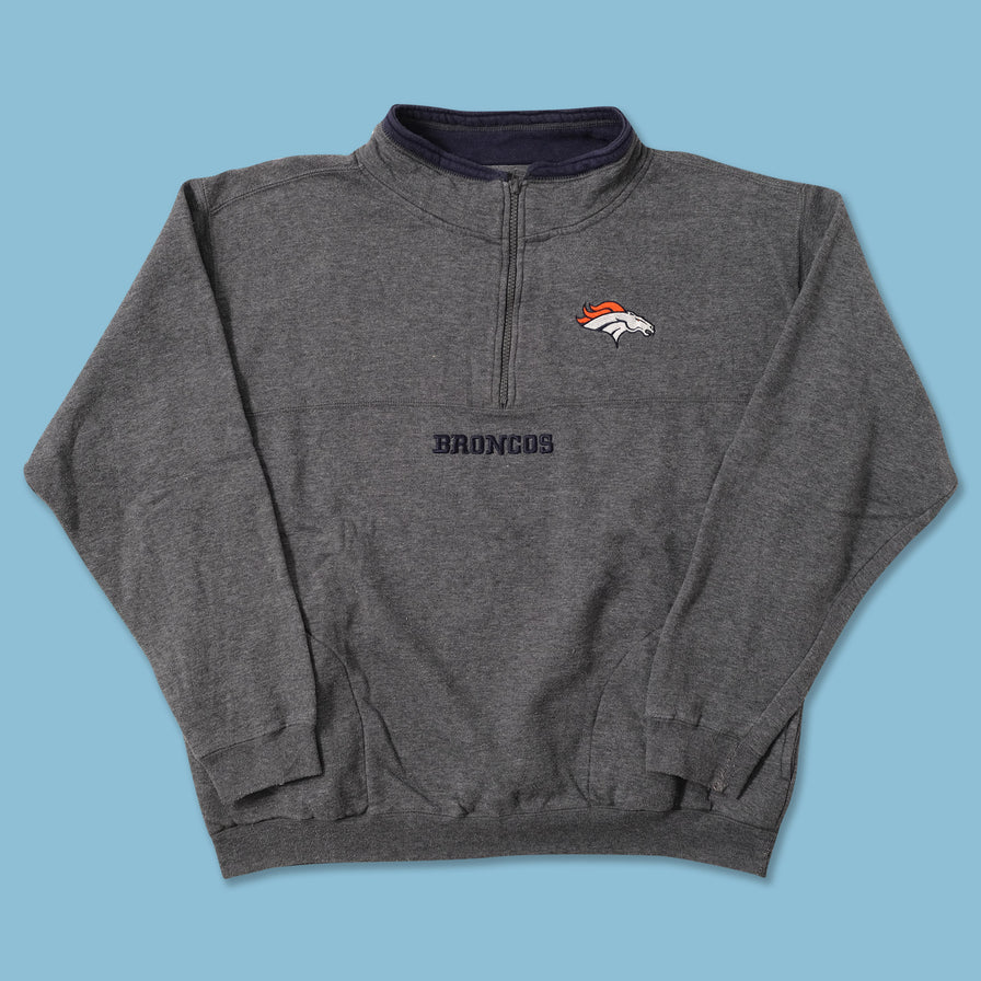 Vintage Denver Broncos Q-Zip Sweater Medium 