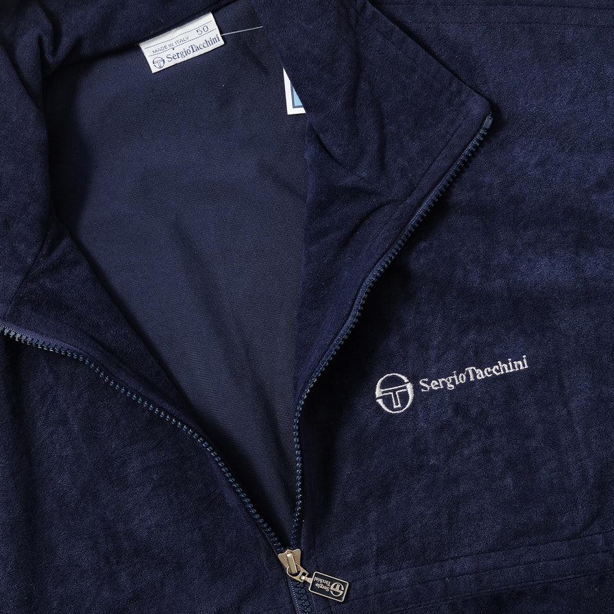 Vintage Sergio Tacchini Velour Track Jacket Large 