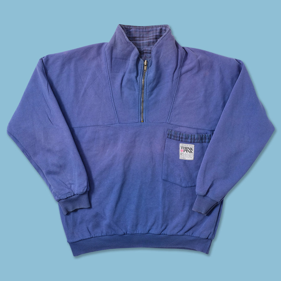 Vintage Think Pink Q-Zip Pullover Medium 