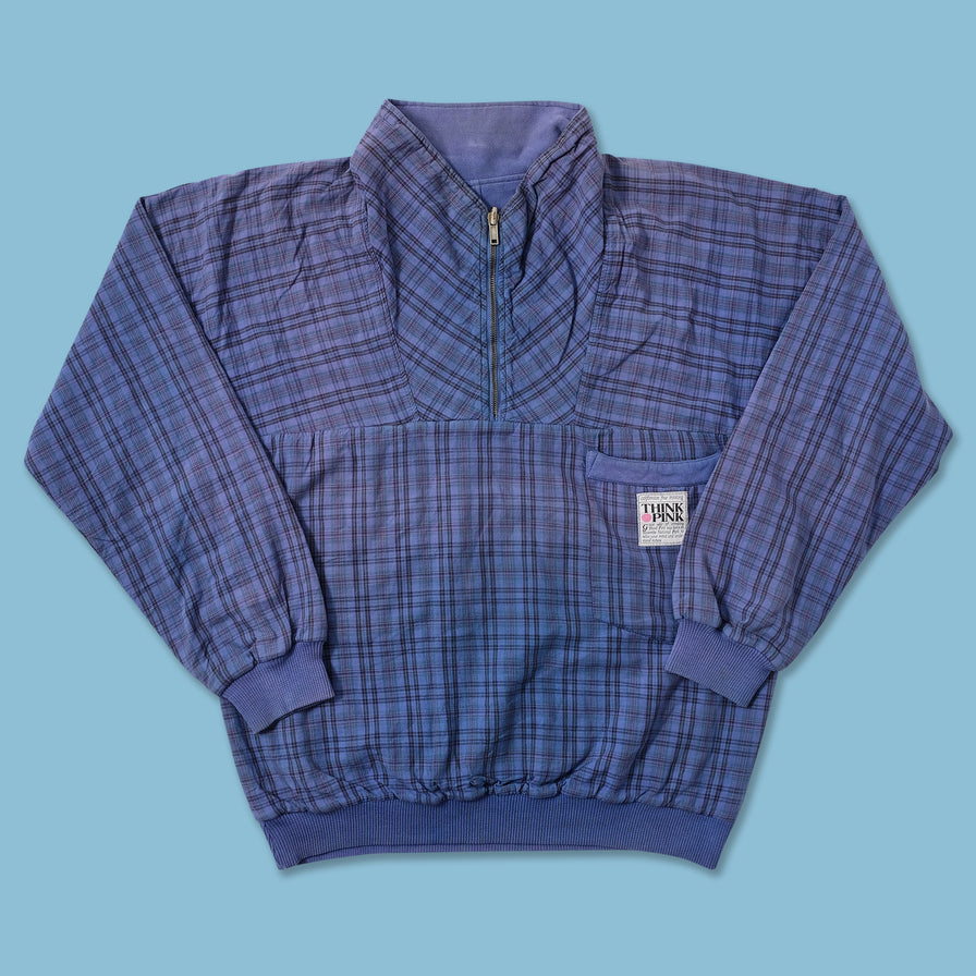 Vintage Think Pink Q-Zip Pullover Medium 