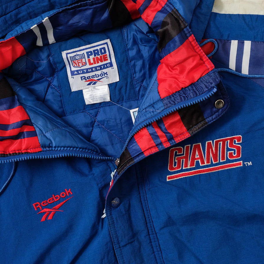 Vintage Reebok New York Giants Padded Jacket XLarge 