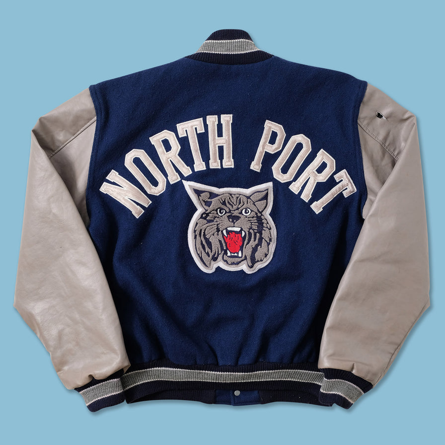 Vintage Wool Leather College Jacket Medium 