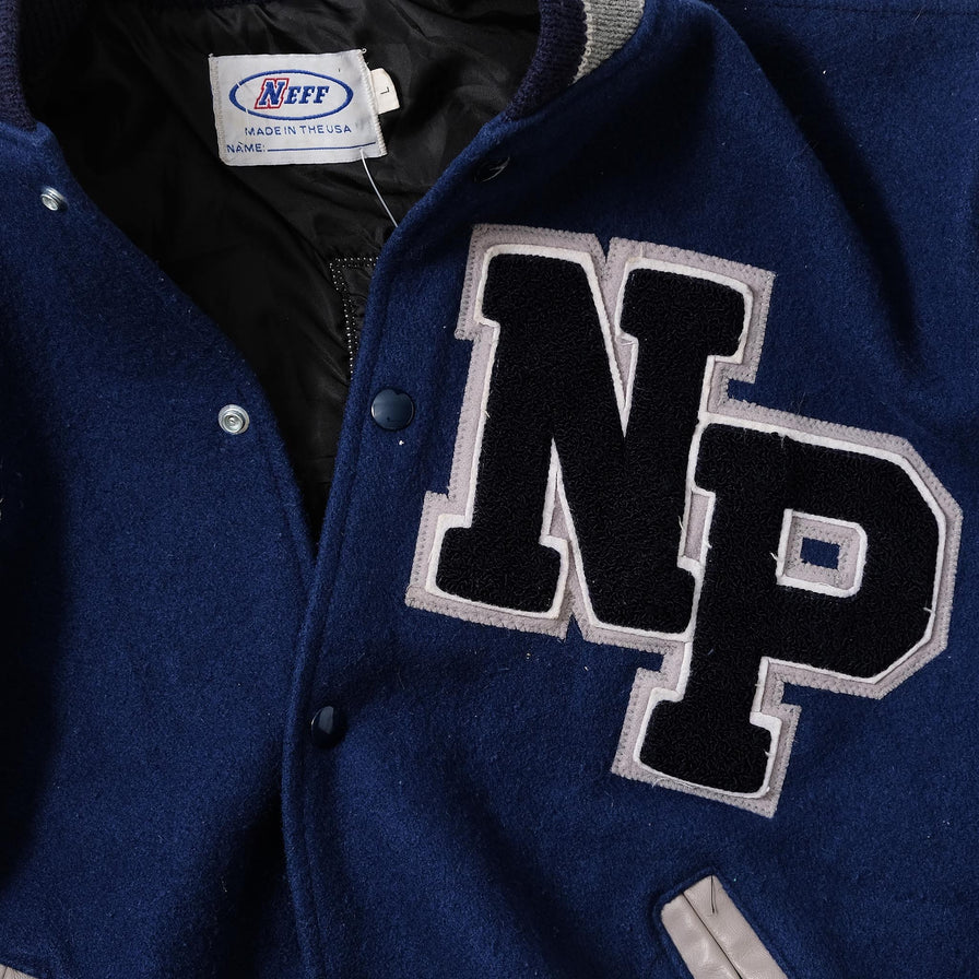 Vintage Wool Leather College Jacket Medium 