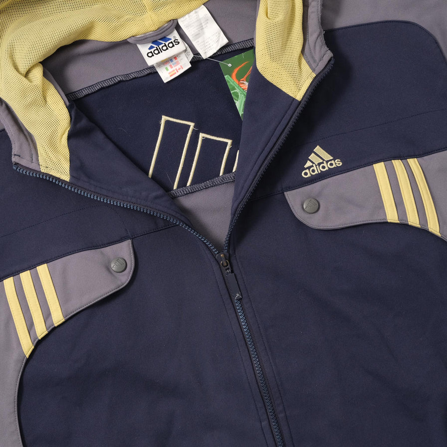 Vintage Adidas Hooded Track Jacket XLarge 