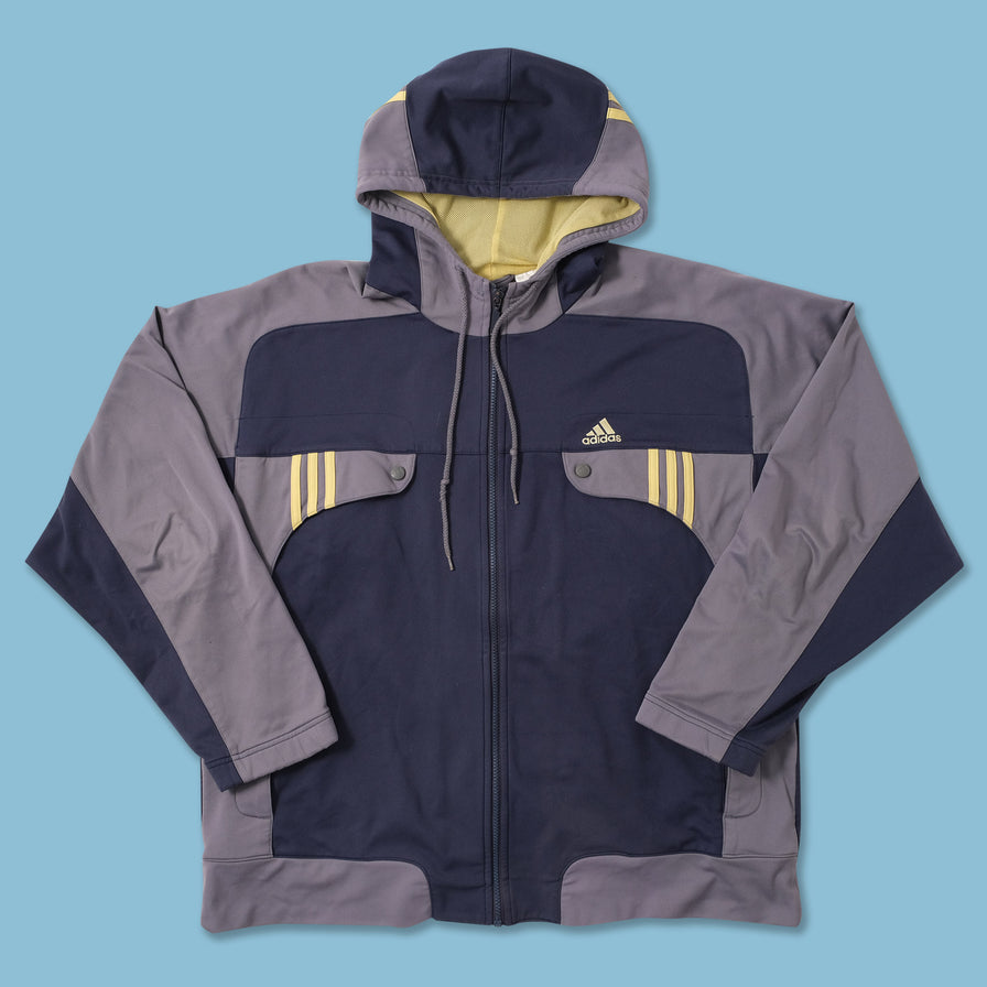 Vintage Adidas Hooded Track Jacket XLarge 