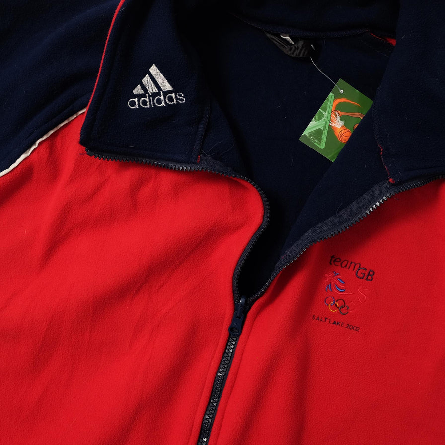 Vintage Adidas 2002 Olympics Fleece Jacket XXLarge 