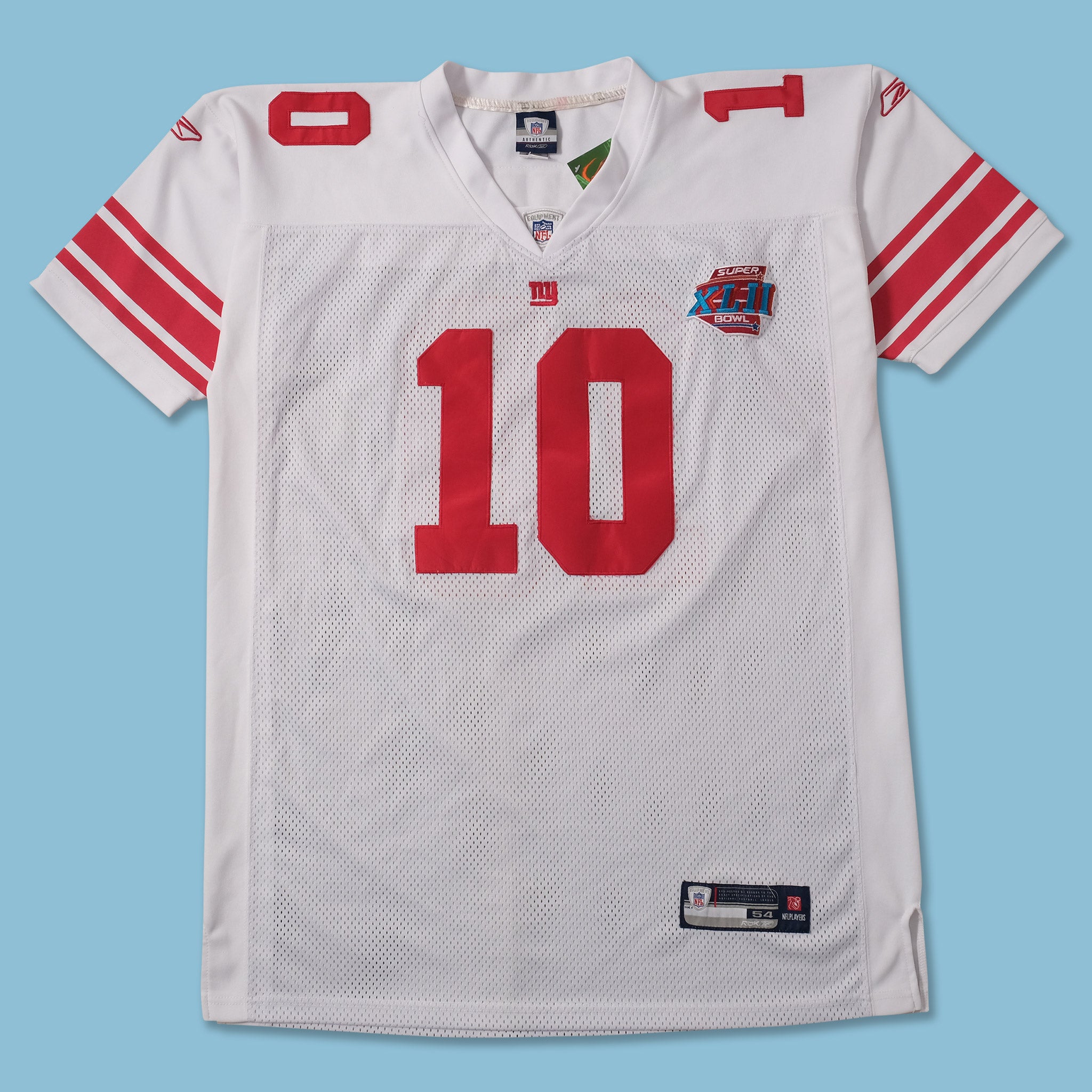 2008 NEW YORK GIANTS MANNING #10 REEBOK ON FIELD JERSEY (HOME) XL - Classic  American Sports