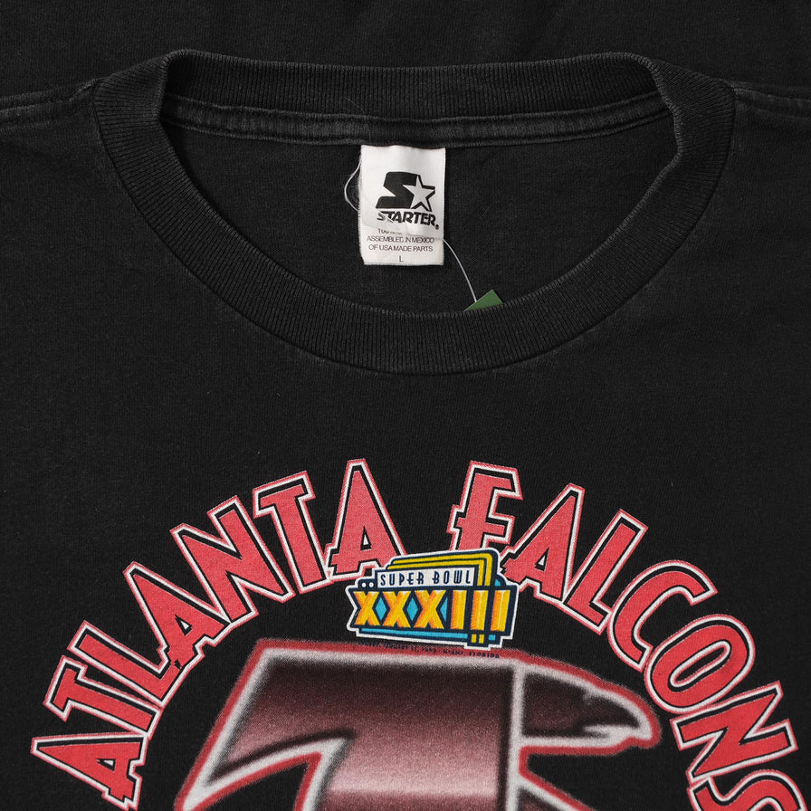 1999 Starter Atlanta Falcons Super Bowl T-Shirt XLarge 