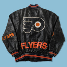 Vintage Philadelphia Flyers Leather College Jacket Medium 
