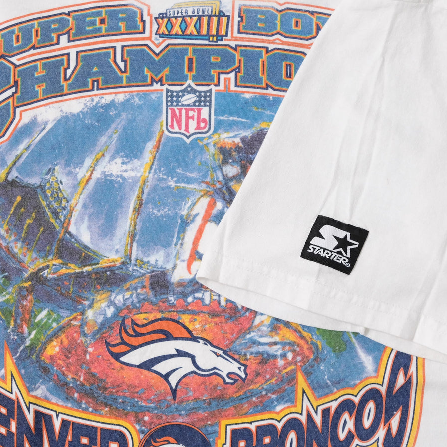 1999 Starter Denver Broncos Super Bowl T-Shirt Large 
