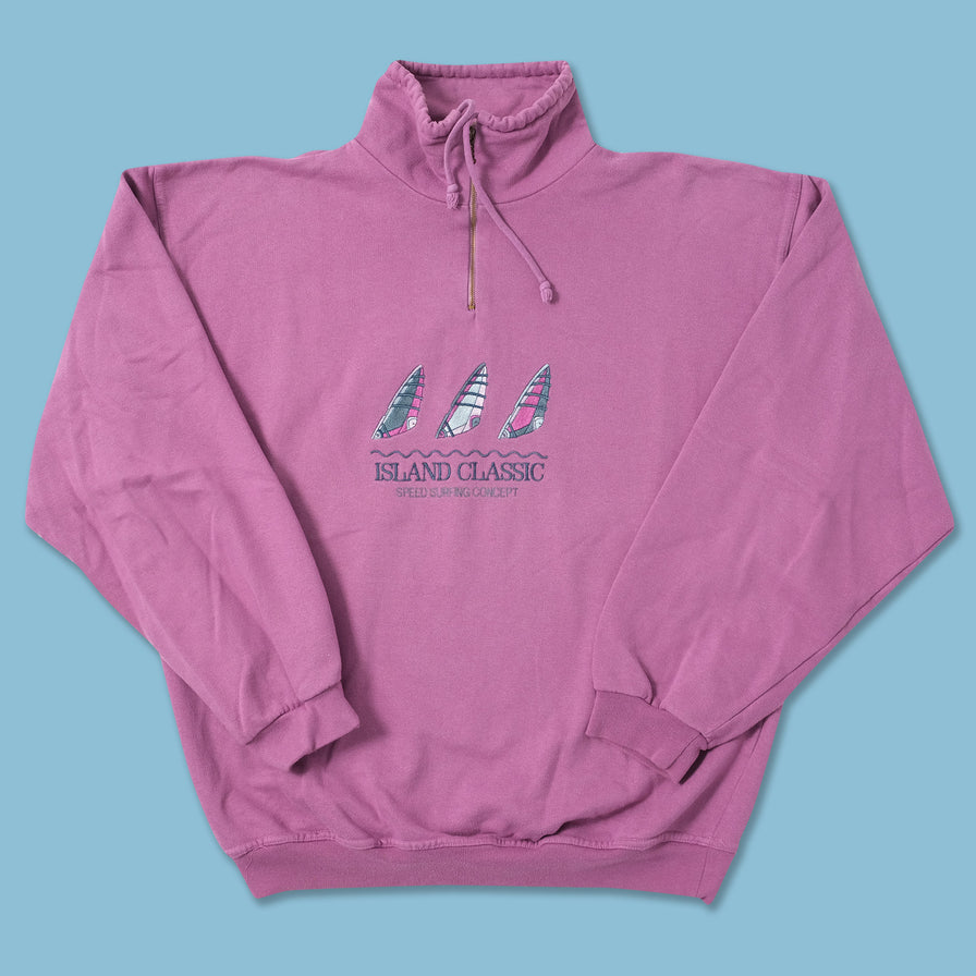 Vintage Island Classic Q-Zip Sweater Large 