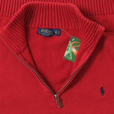 Vintage Polo Ralph Lauren Q-Zip Knit Sweater Medium