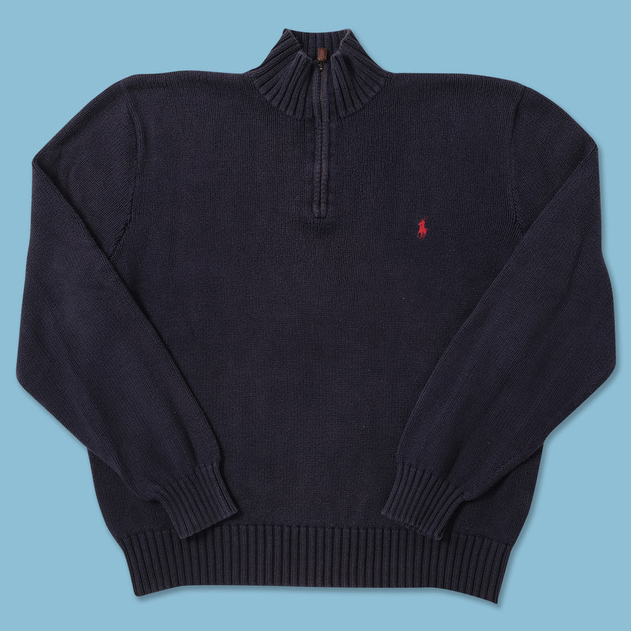Polo Ralph Lauren Q-Zip Knit Sweater Large 