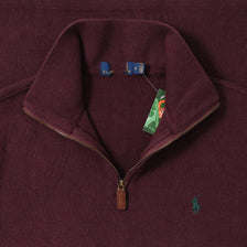 Vintage Polo Ralph Lauren Q-Zip Knit Sweater Medium