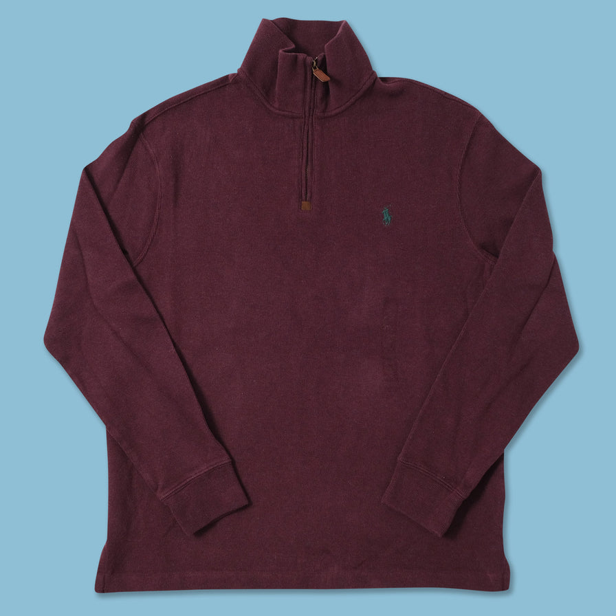 Vintage Polo Ralph Lauren Q-Zip Knit Sweater Medium 