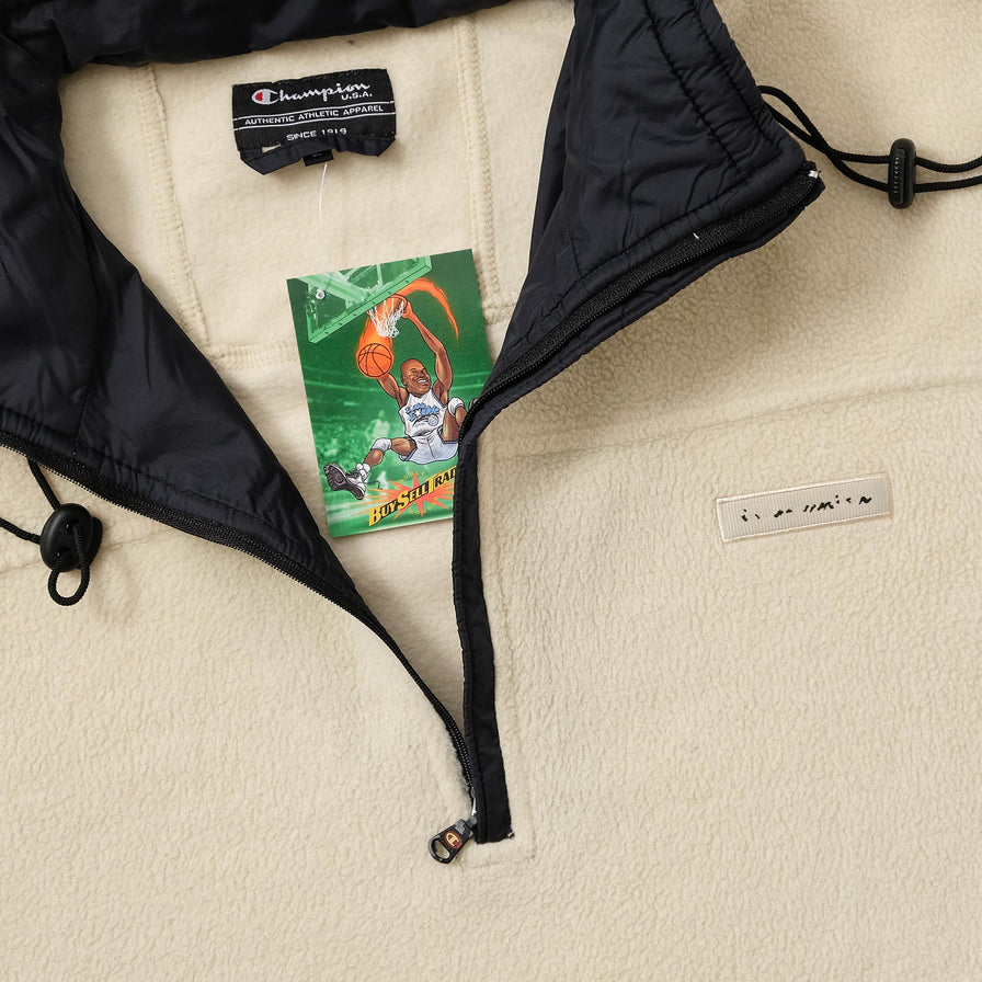 Vintage Champion Q-Zip Fleece Large 