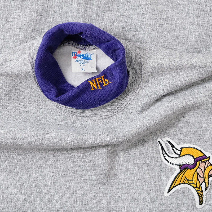 Vintage Minnesota Vikings Turtleneck Sweater XLarge 