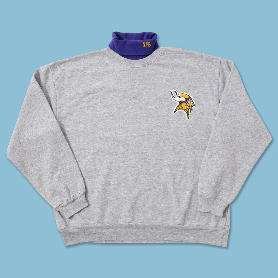 Vintage Minnesota Vikings Turtleneck Sweater XLarge 