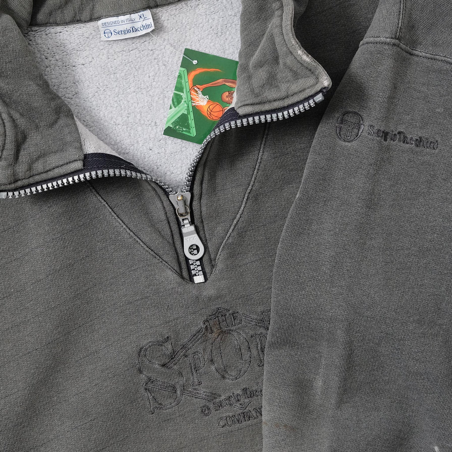Vintage Sergio Tacchini Q-Zip Sweater Large 
