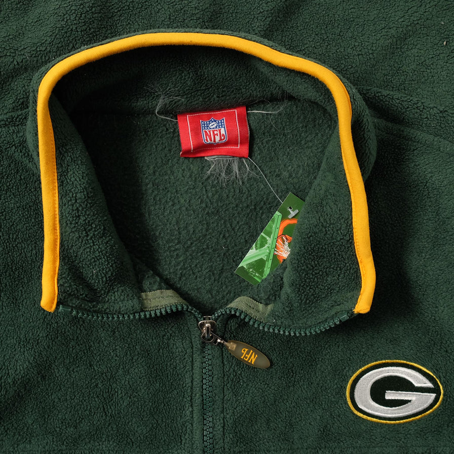 Vintage Green Bay Packers Fleece Vest XLarge 