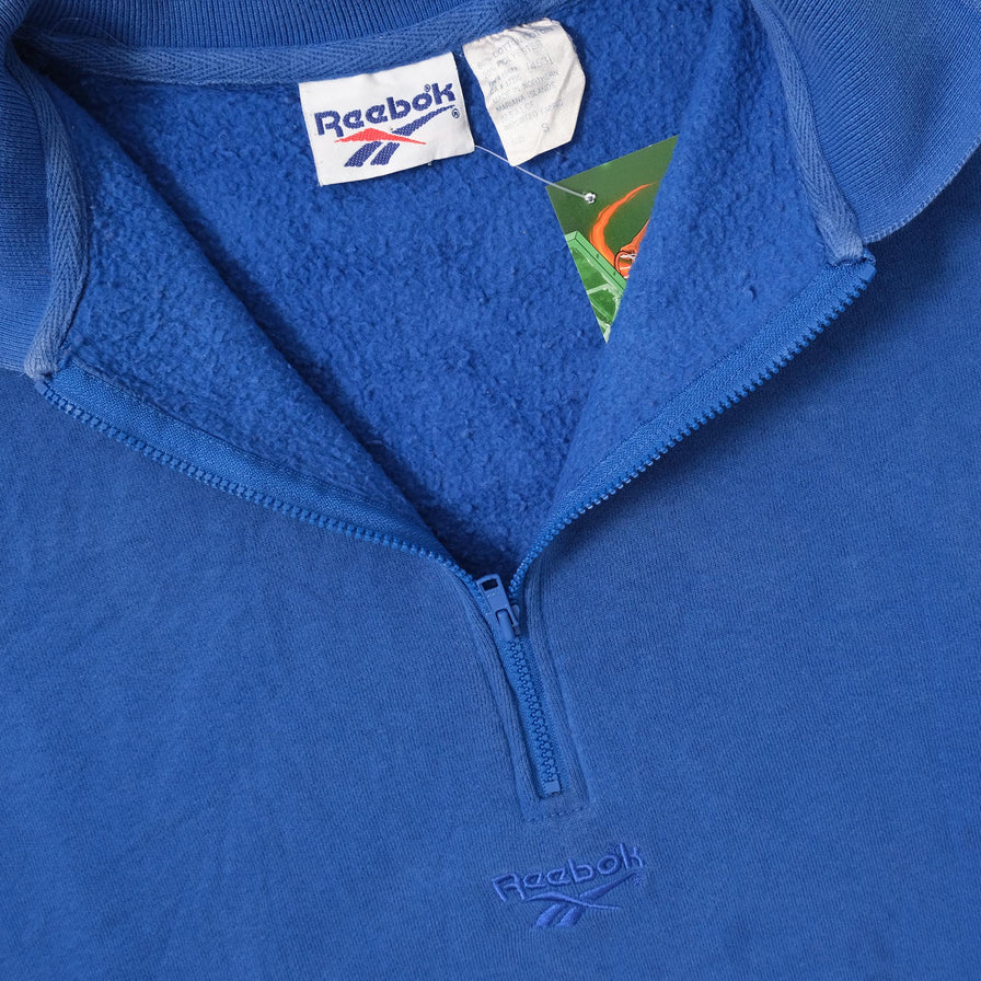Vintage Reebok Collared Half Zip Sweater Medium 