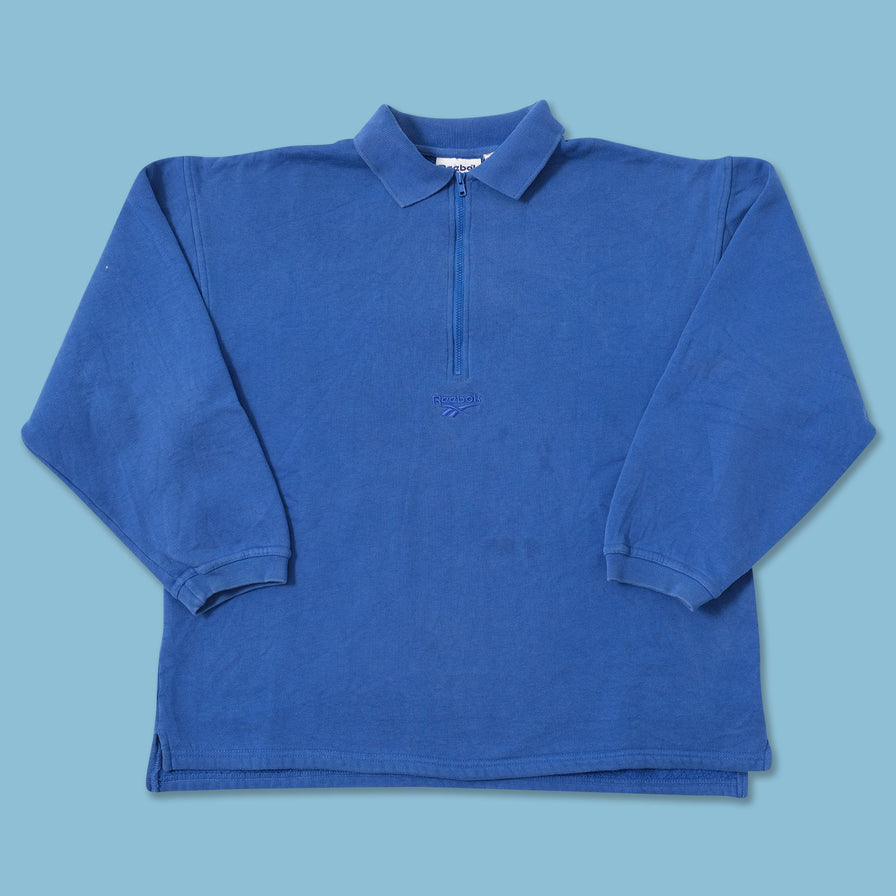 Vintage Reebok Collared Half Zip Sweater Medium 