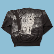 Vintage Wolf Sweater Large 